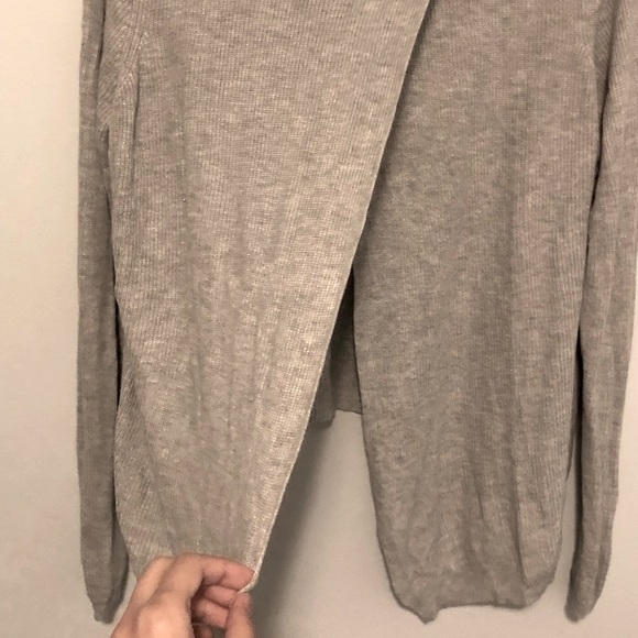 TWIK SIMONS Open Back Crossback High Low Grey Sweater Tunic - Picture 3 of 5